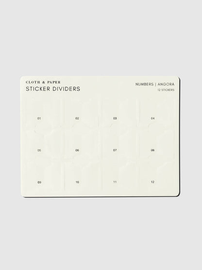 Cloth & Paper Months | Angora Planner Sticker Dividers