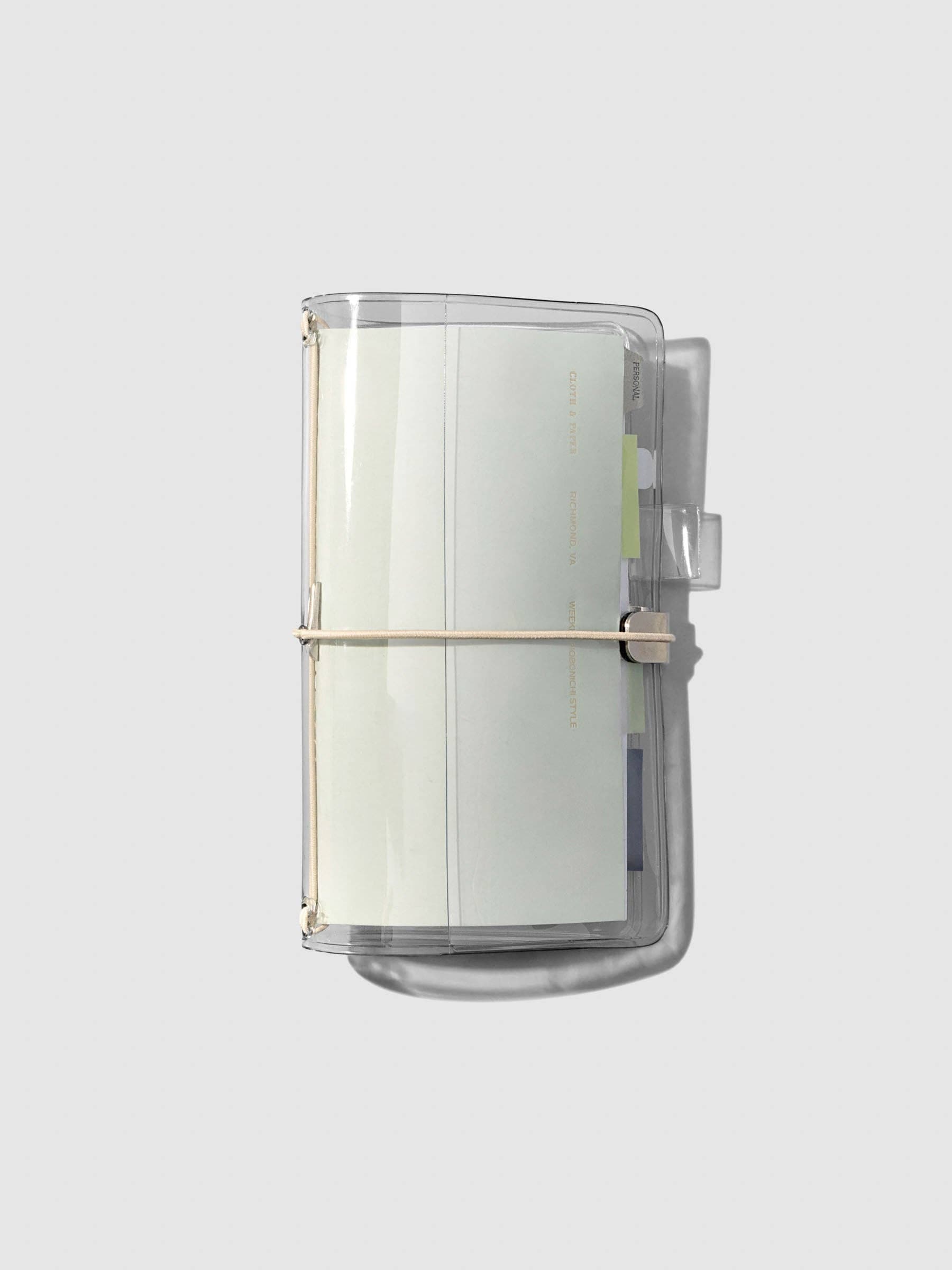 Cloth & Paper Pocket Plus Clear Vinyl Travel Notebook Cover | Pocket Plus