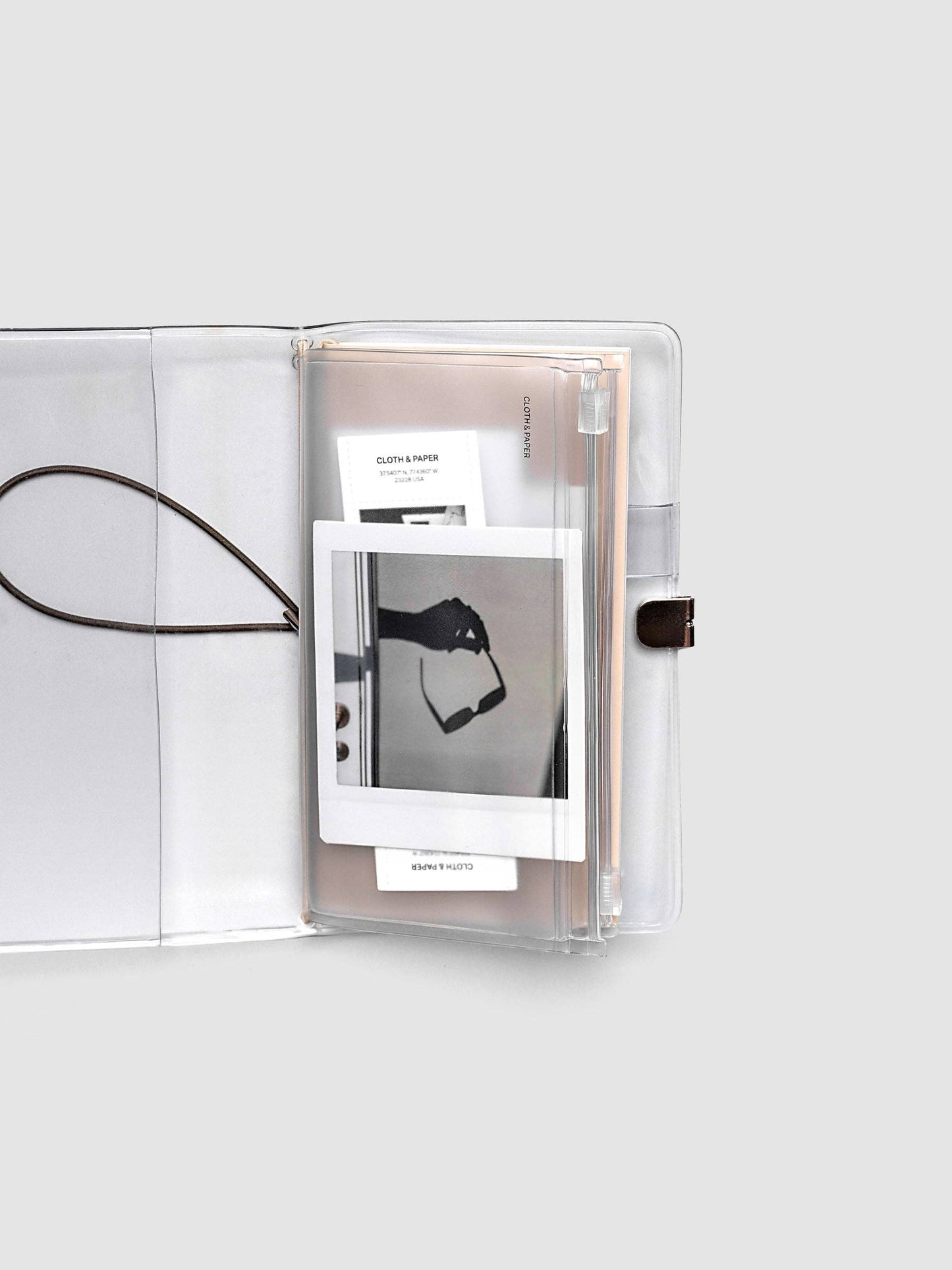 Cloth & Paper Pocket Plus Storage Holder | Travel Notebook | Pocket Plus