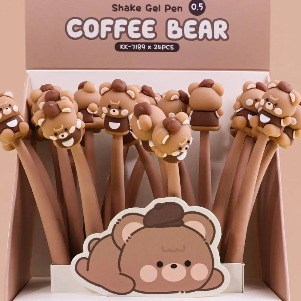 COFFEE BEAR WIGGLE GEL PEN