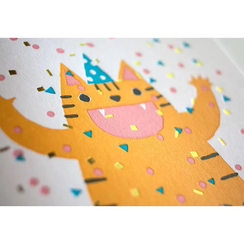 Confetti Cat Card