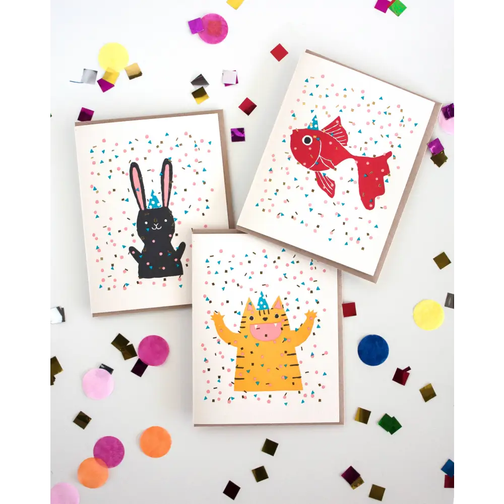 Confetti Cat Card