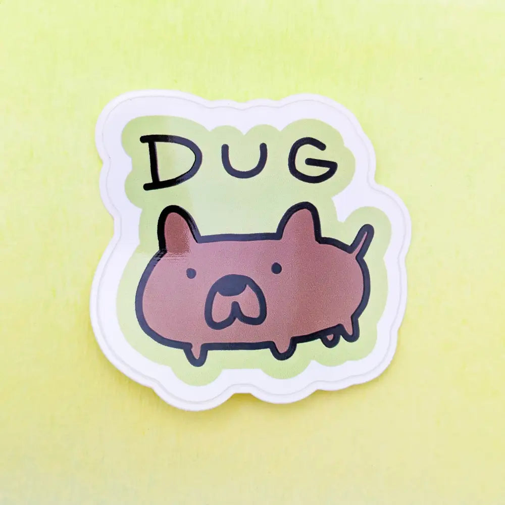 Dug - Poorly Drawn Dog 2’’ Vinyl Sticker - Decorative Stickers