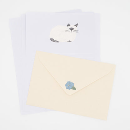 EL COMMUN Greeting Cards Matsuo Miyuki - Cat Letter Set - Repos
