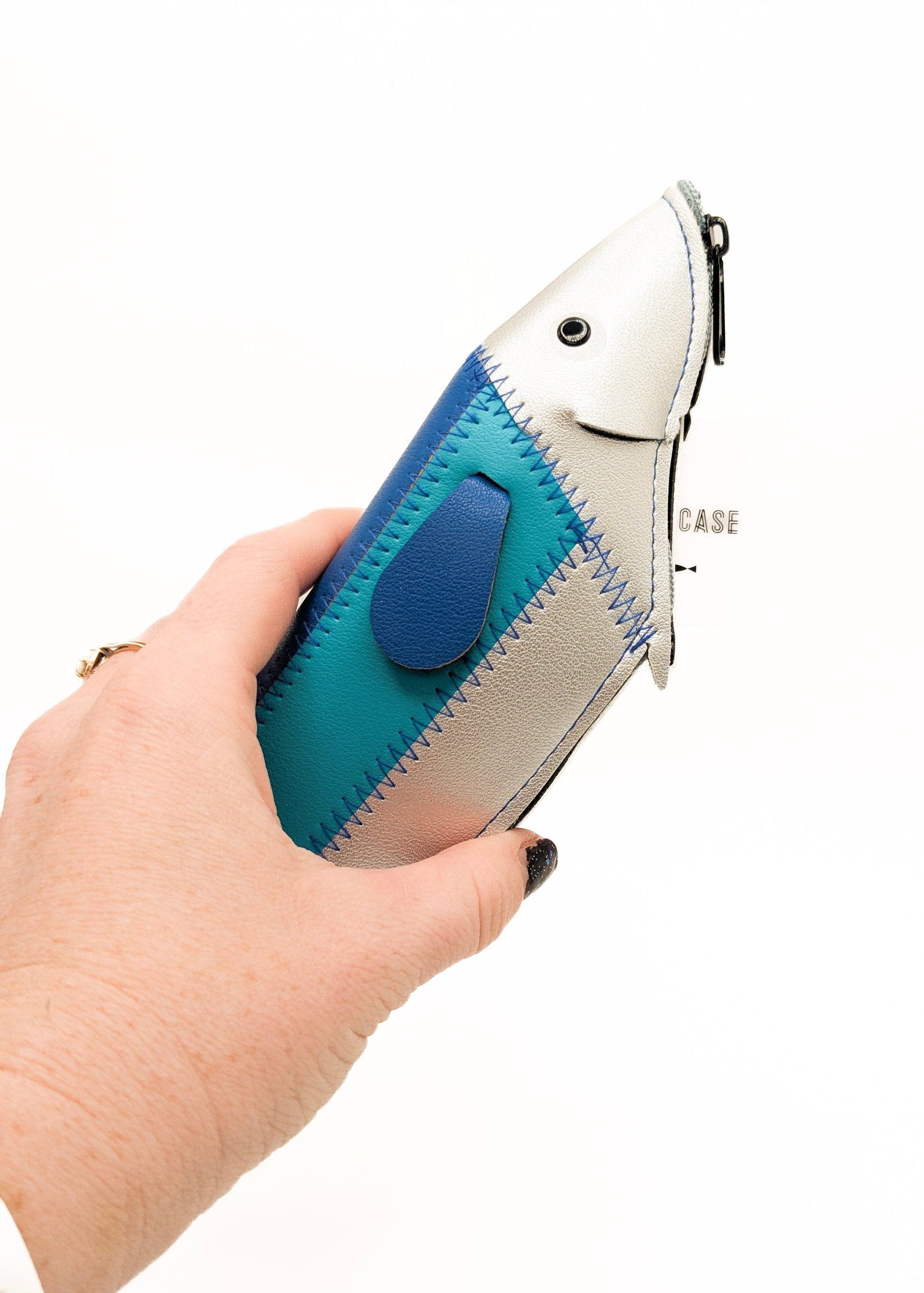 EL COMMUN Pen & Pencil Cases Fish-Shaped Pleather Pencil Case