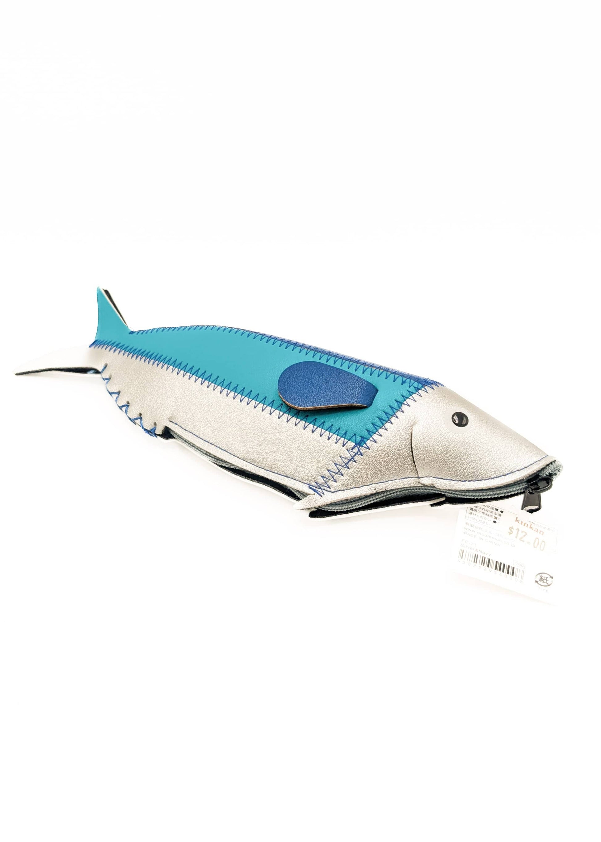EL COMMUN Pen & Pencil Cases Fish-Shaped Pleather Pencil Case