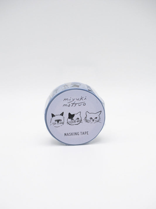 EL COMMUN Washi Tape Miyuki Matsuo Cat Face Washi Tape