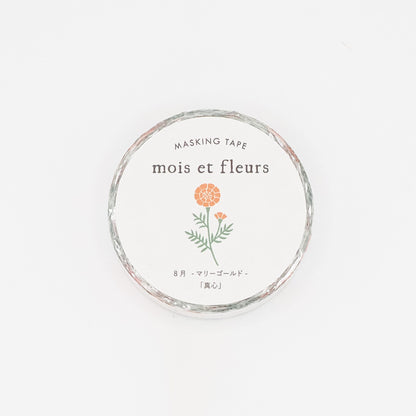 EL COMMUN Washi Tape Mois et Fleurs Washi Tape - Marigold Pattern