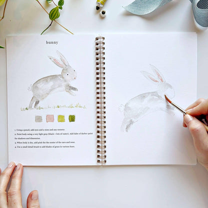 emily lex studio Animals watercolor workbook
