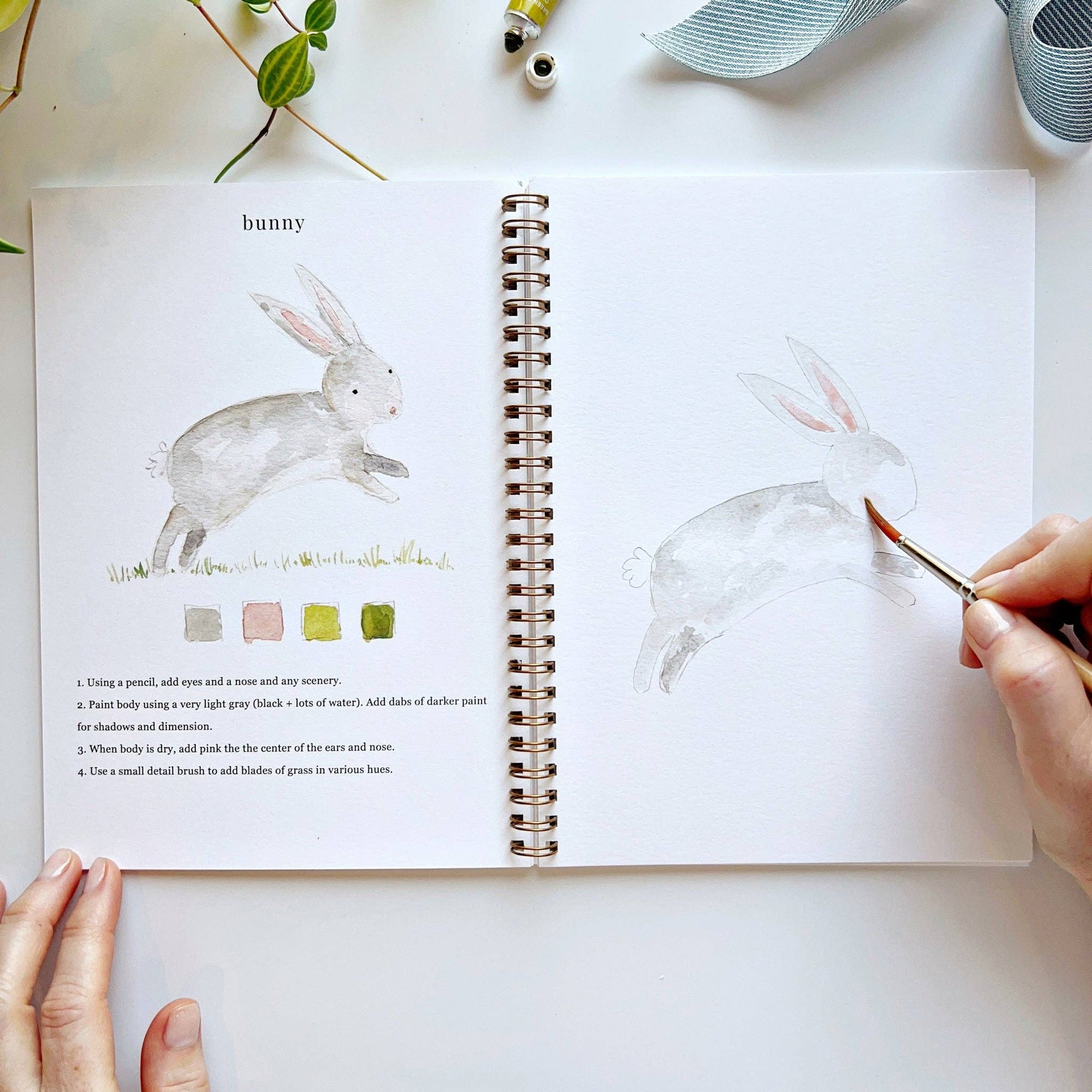 emily lex studio Animals watercolor workbook