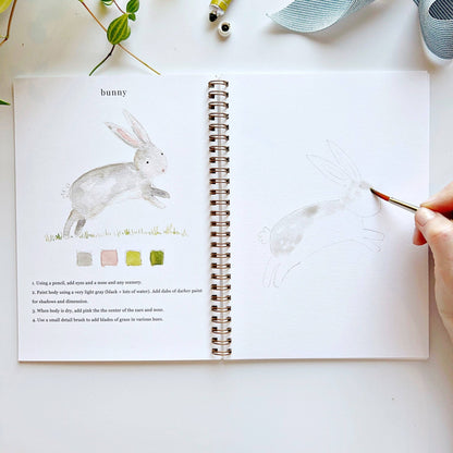 emily lex studio Animals watercolor workbook