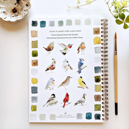 emily lex studio Birds watercolor workbook
