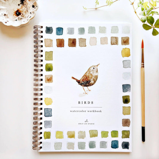 emily lex studio Birds watercolor workbook