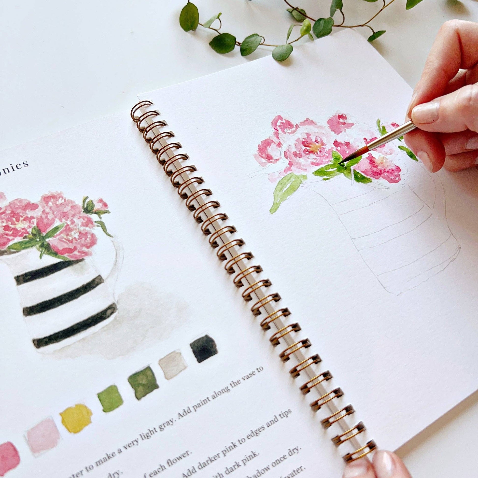emily lex studio Bouquets watercolor workbook