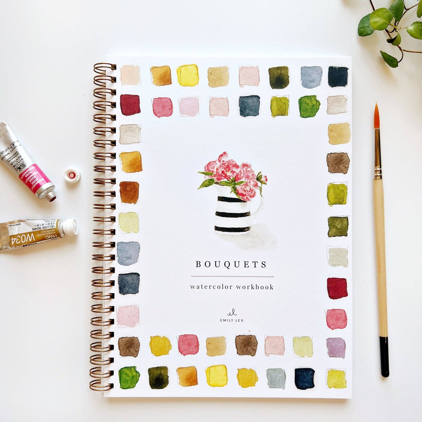 emily lex studio Bouquets watercolor workbook
