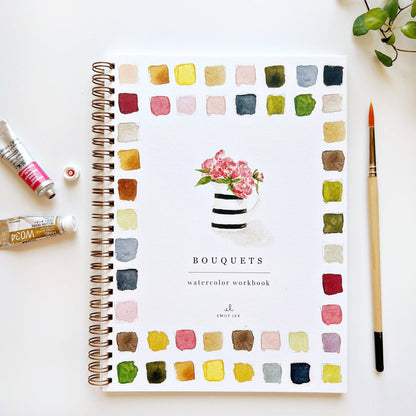 emily lex studio Bouquets watercolor workbook