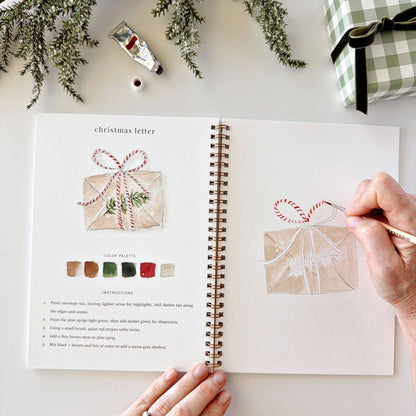 emily lex studio Classic christmas watercolor workbook