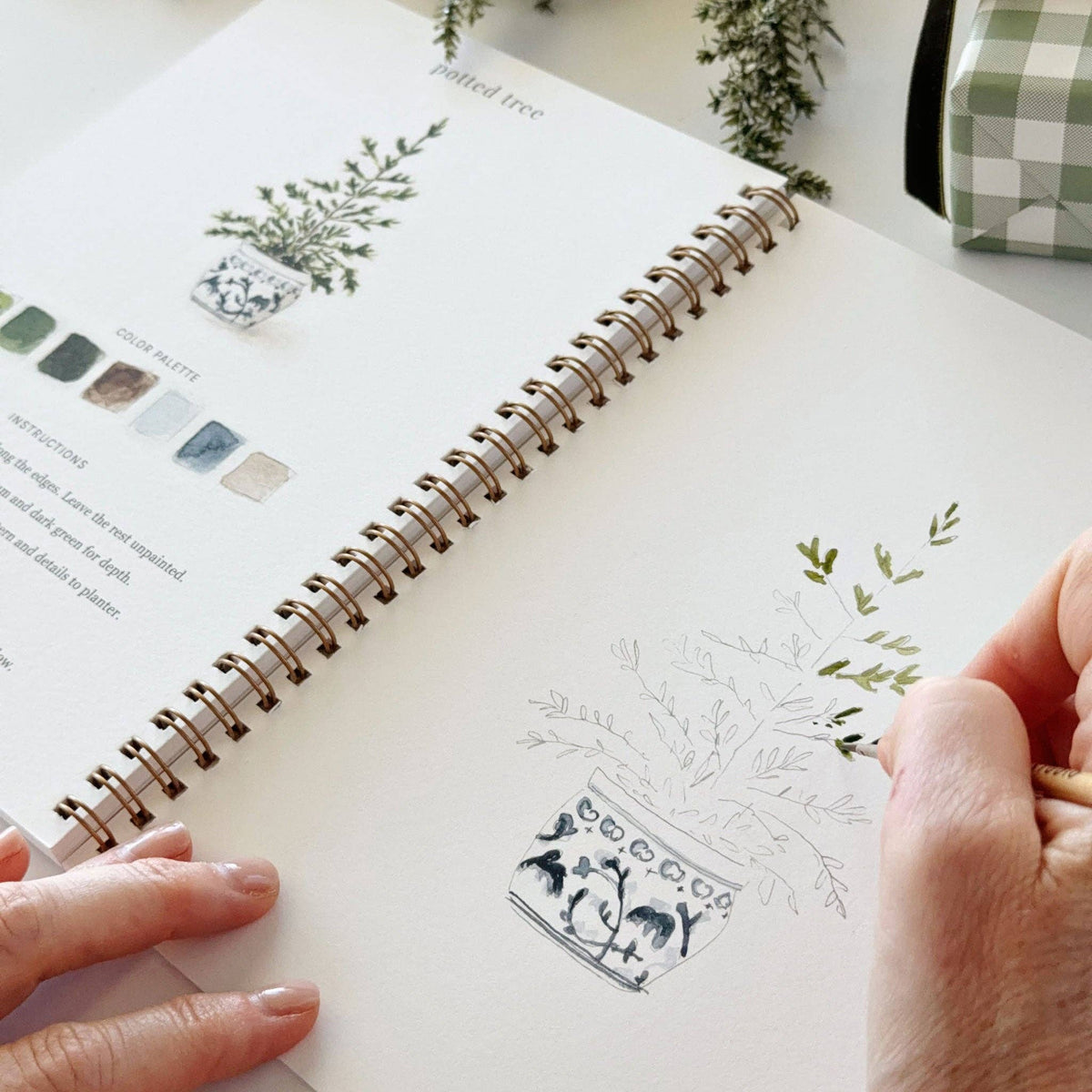 emily lex studio Classic christmas watercolor workbook