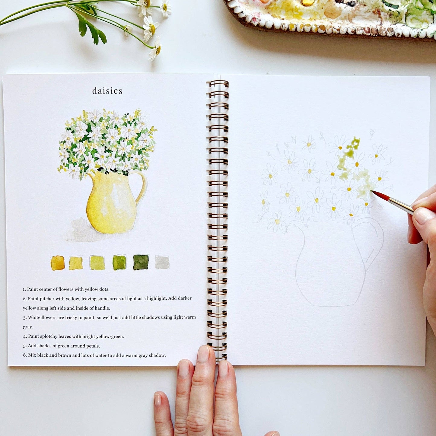 emily lex studio Flowers watercolor workbook