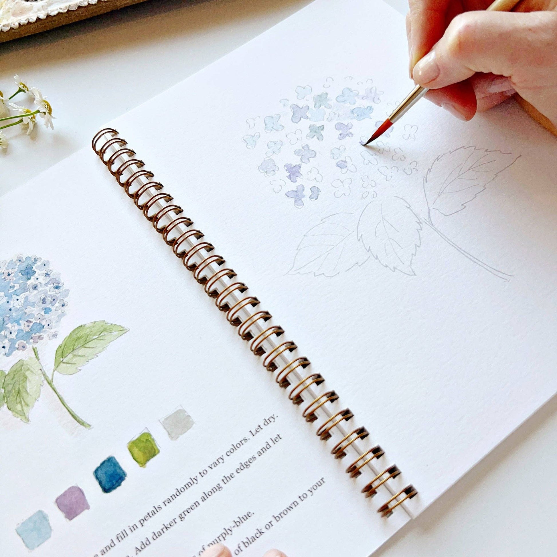 emily lex studio Flowers watercolor workbook