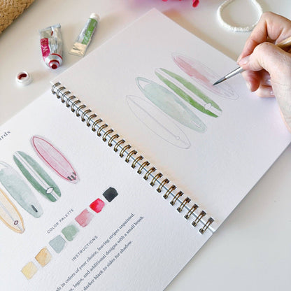 emily lex studio Tropical watercolor workbook