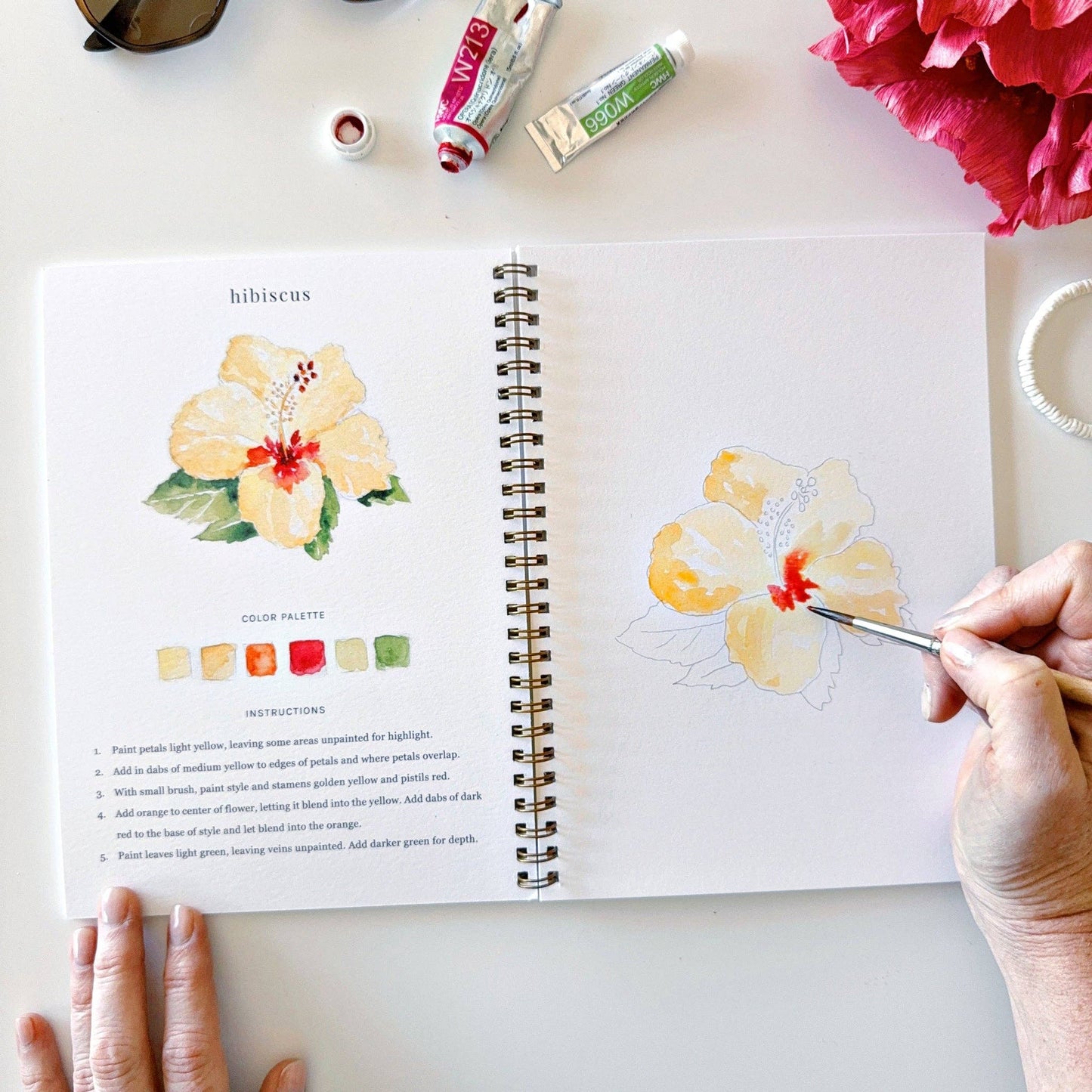 emily lex studio Tropical watercolor workbook