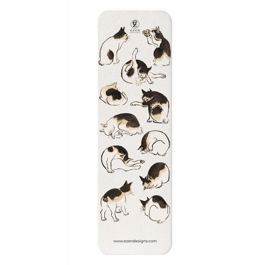 Ezen Trade bookmarks CATS (C.1830) BLACK: Japanese Bookmark