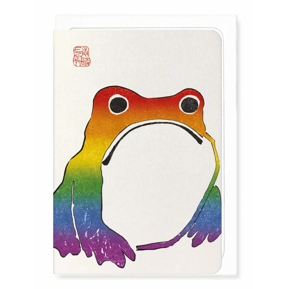 Ezen Trade Greeting Cards RAINBOW FROG: Greeting Card