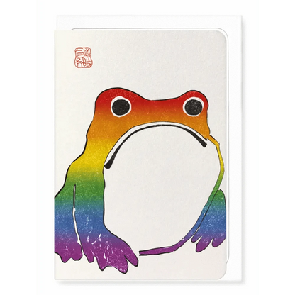 Ezen Trade Greeting Cards RAINBOW FROG: Greeting Card