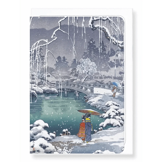 Ezen Trade Greeting Cards WINTER WILLOWS: Japanese Greeting Card