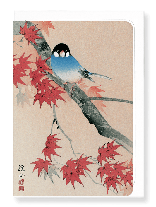 Ezen Trade JAVA FINCH IN THE AUTUMN: Japanese Greeting Card