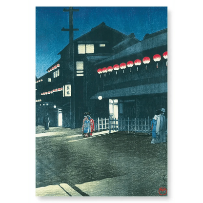Ezen Trade prints EVENING AT SOEMON-CHO: Japanese Art Print: A4
