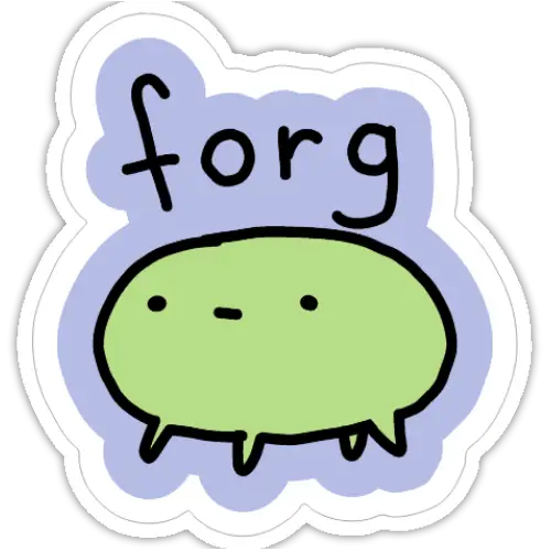 Forg - Poorly Drawn Frog 2’’ Vinyl Sticker - Decorative Stickers