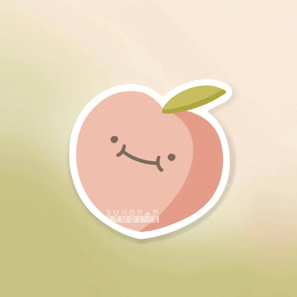 Fruity Bois Sticker- Peachy - decorative stickers