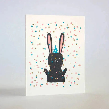 Fugu Fugu Press Greeting Cards Confetti Bunny Card