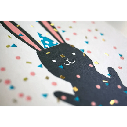 Fugu Fugu Press Greeting Cards Confetti Bunny Card