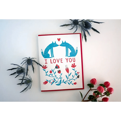 Fugu Fugu Press Greeting Cards I Love You Foxes Card