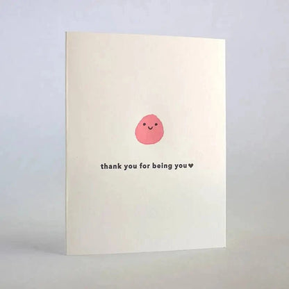 Fugu Fugu Press Greeting Cards Thank You For Being You - Letterpress Thank You Card