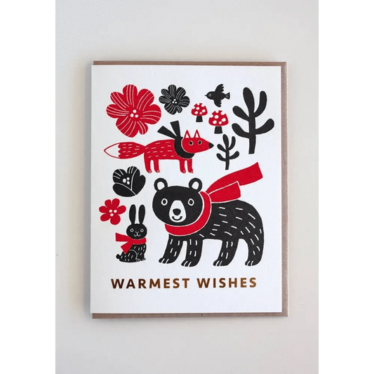 Fugu Fugu Press Greeting Cards Warmest Bear Bunny Fox