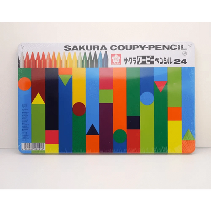 Fuji stationery Pencils 24 colors of cool-pea pencils (in a can) SAKURA CRAY-PAS 24-Color Pencil Set