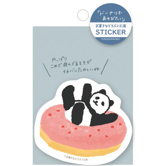 Furukawa Shiko Doughnut Panda Vinyl Sticker