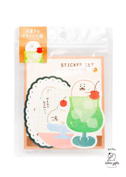 FURUKAWASHIKO Decorative Stickers Cream Soda Seal Furukawa Shiko Sticker Set - Animal Sweets Workshop