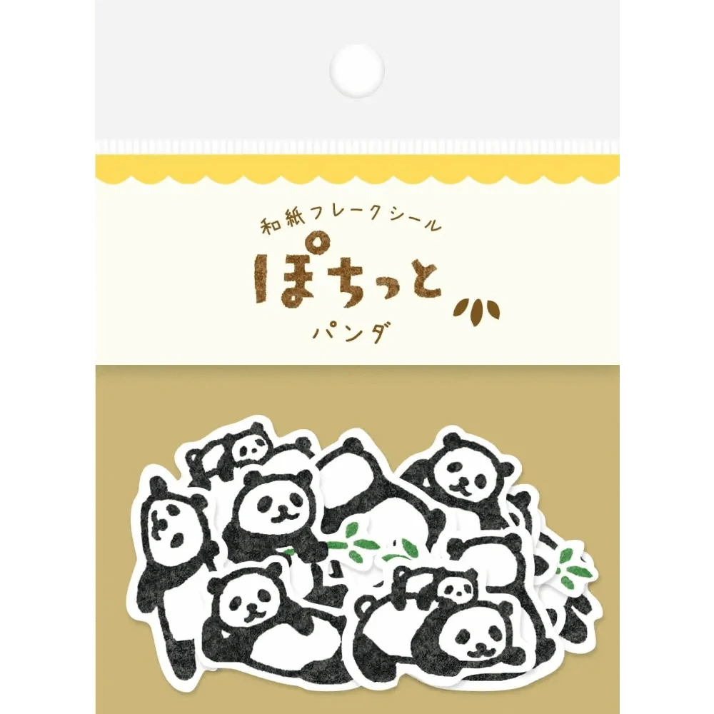 FURUKAWASHIKO Decorative Stickers Panda Washi Flake Stickers