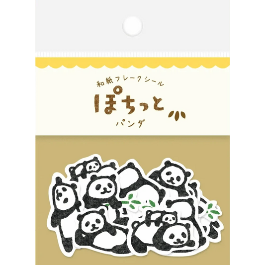 FURUKAWASHIKO Decorative Stickers Panda Washi Flake Stickers