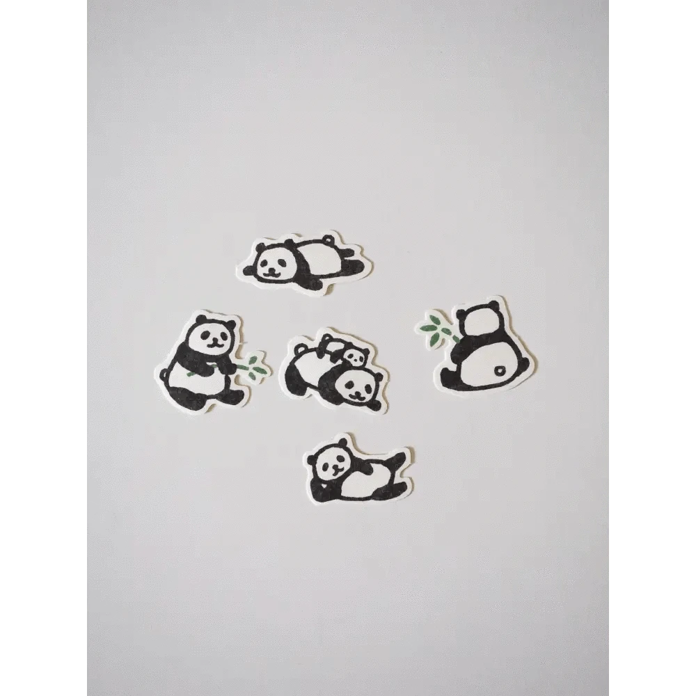 FURUKAWASHIKO Decorative Stickers Panda Washi Flake Stickers