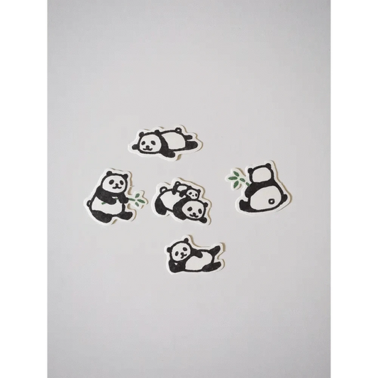 FURUKAWASHIKO Decorative Stickers Panda Washi Flake Stickers