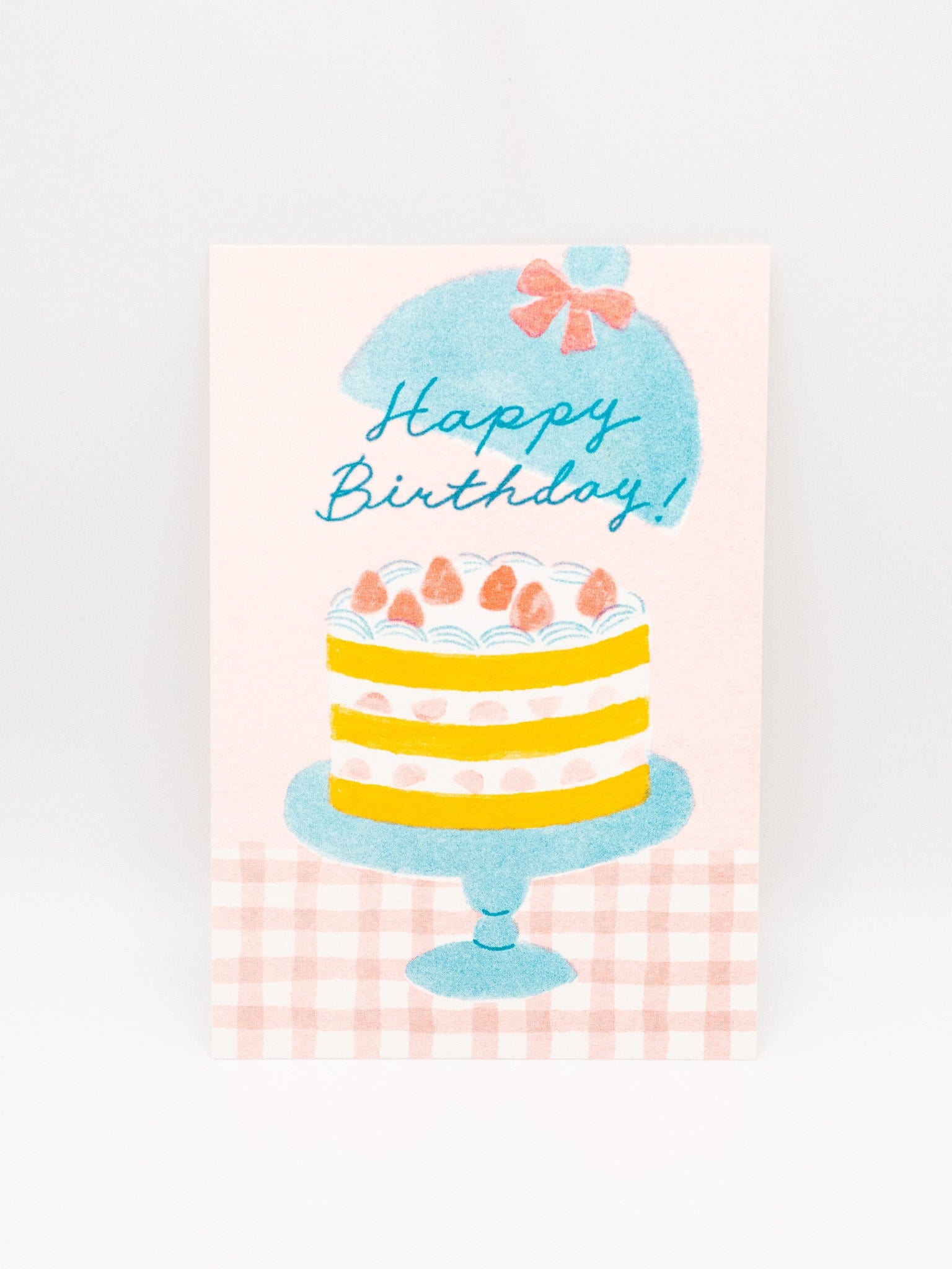 FURUKAWASHIKO Furukawa Shiko x Jam Retro Printed Postcard - Happy Birthday Gingham Cake