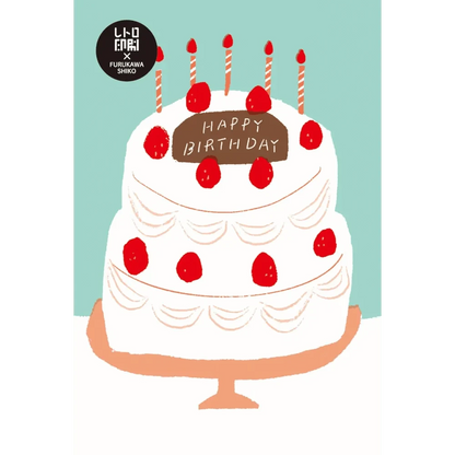 FURUKAWASHIKO Greeting Cards Cake Retro Printed Postcard