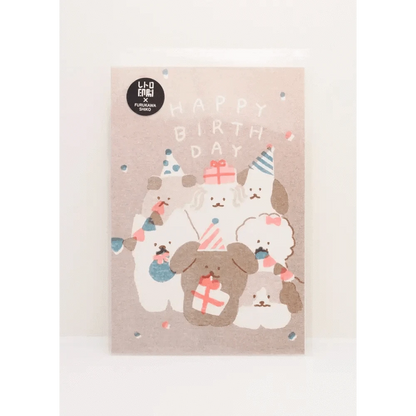 FURUKAWASHIKO Greeting Cards Furukawa Shiko Doggies Happy Birthday Printed PostCard