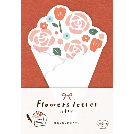 FURUKAWASHIKO Letter Sets Red Flowers Letter Set